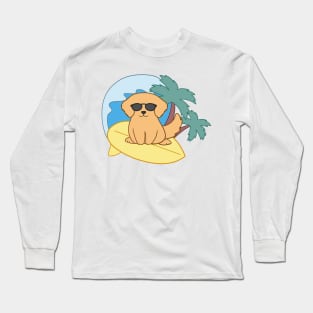 Dog at the beach Long Sleeve T-Shirt